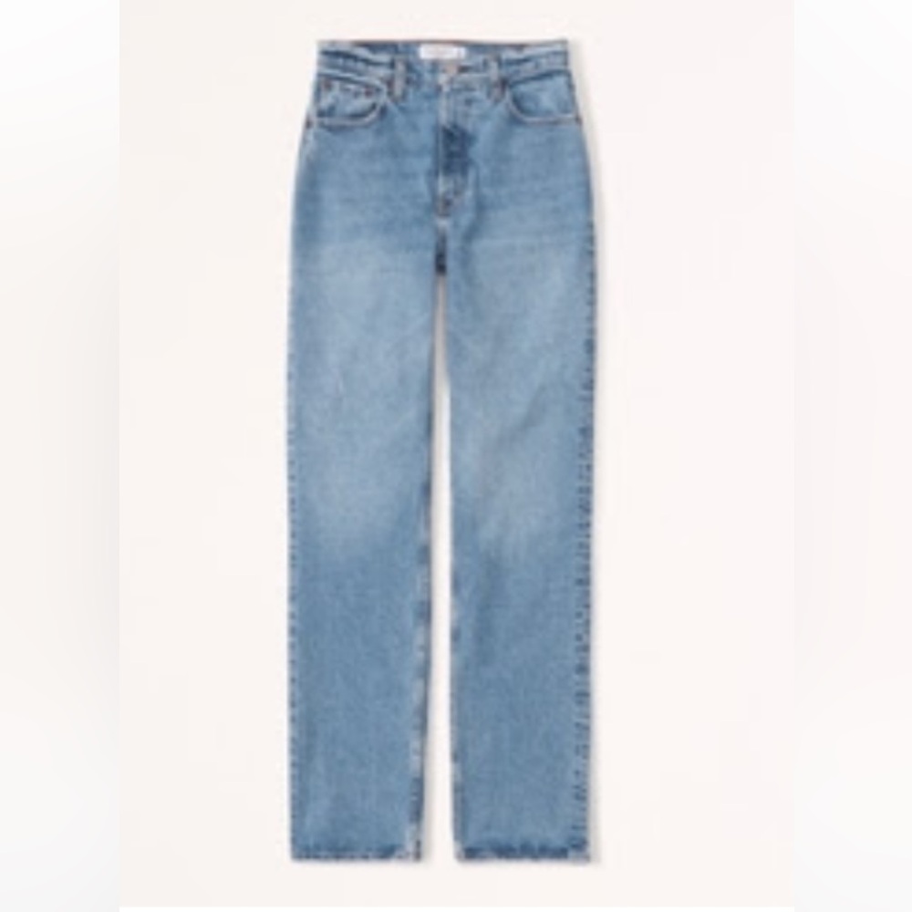 Abercrombie Ultra High Rise 90s Straight Jean extra long